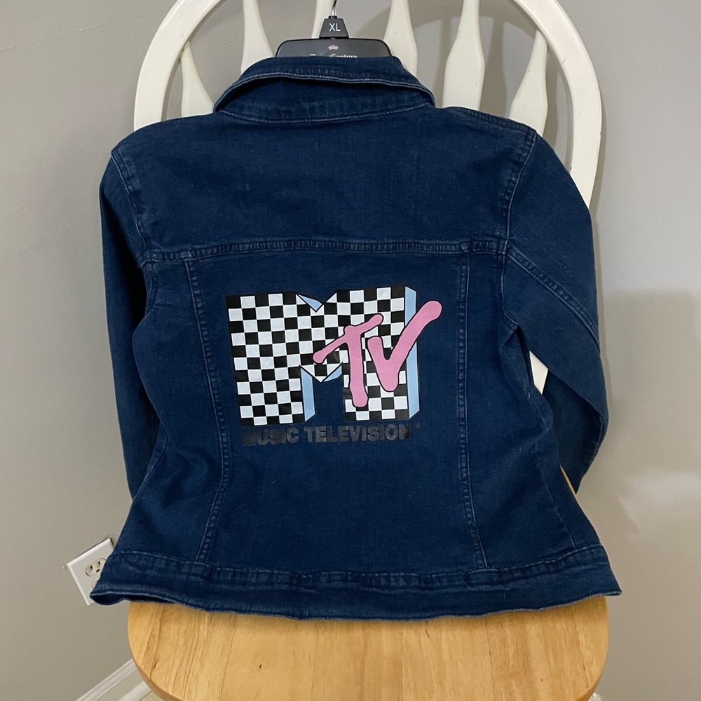 Girls XL 14/16 Blue Denim MTV Jacket